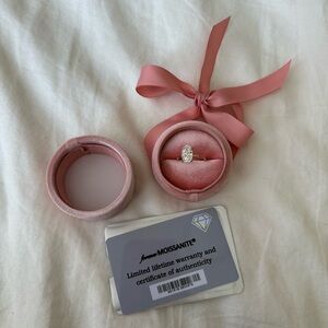 5 Ct Oval Moissanite Engagement Ring 14K Yellow Gold